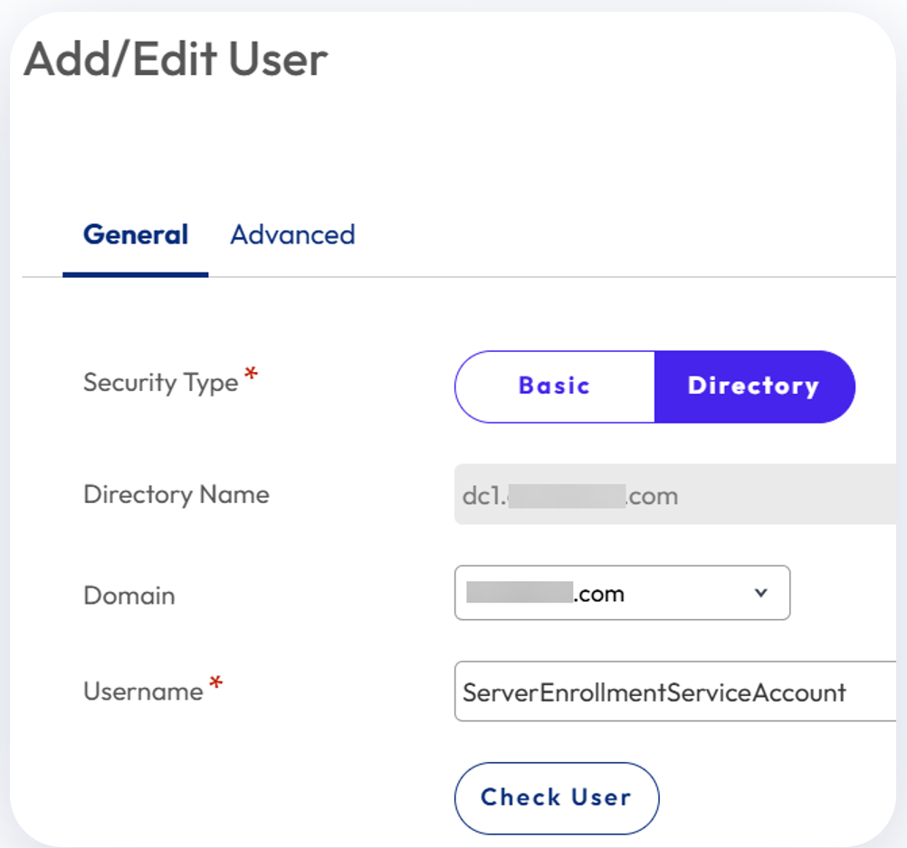 Directory-based Service Account should be used for Windows Server enrollments