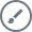 Pen brush inside a circle icon