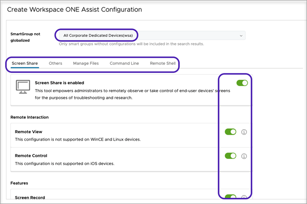 Create Assist configuration