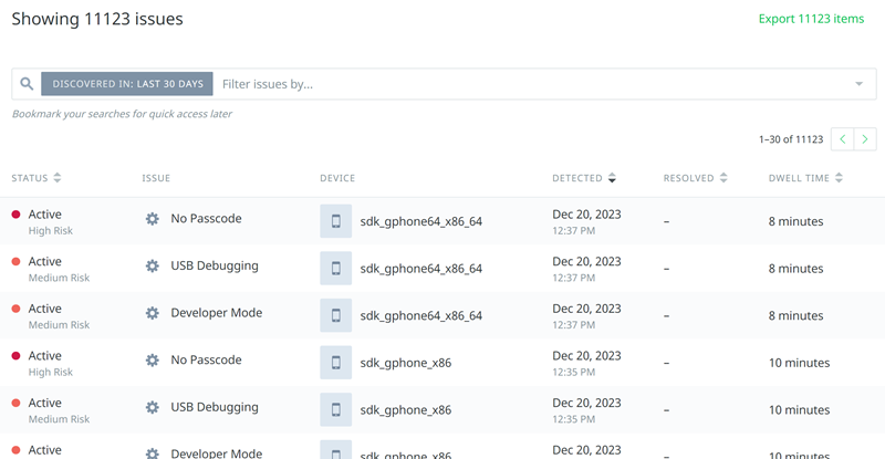 This screenshot shows the issues module This screenshot shows the issues module