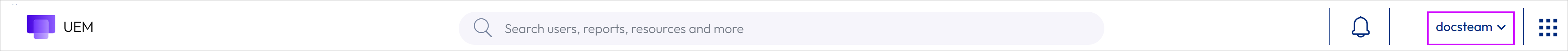 This screenshot of the header menu highlights where the username can be found and how the account can be accessed. This screenshot of the header menu highlights where the username can be found and how the account can be accessed.