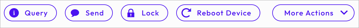 The screenshot shows the bulk actions button cluster which you see when you select one or more devices. The screenshot shows the bulk actions button cluster which you see when you select one or more devices.