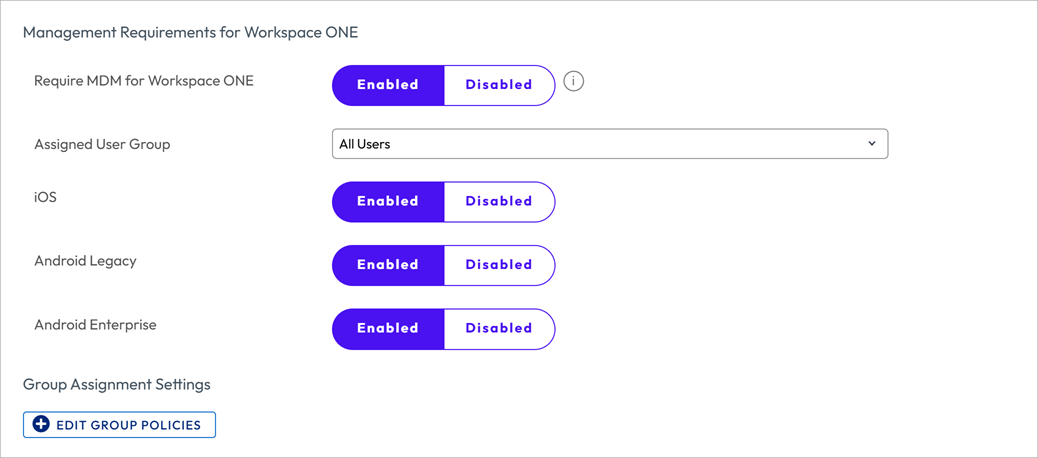 This partial screenshot shows the Restrictions tab for Enrollment settings This partial screenshot shows the Restrictions tab for Enrollment settings