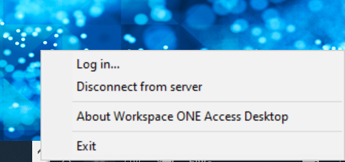 Desktop Client - Log in
