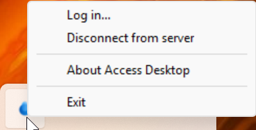 Desktop Client - Log in Desktop Client - Log in