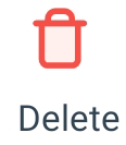 Screenshot of Workspace ONE Boxer Delete email icon