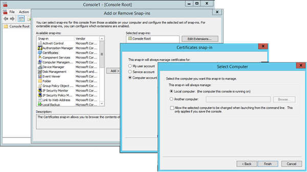 The Select Computer screen with Local computer selected. The Select Computer screen with Local computer selected.