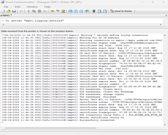 Command to pull the MQTT log file from the printer Command to pull the MQTT log file from the printer