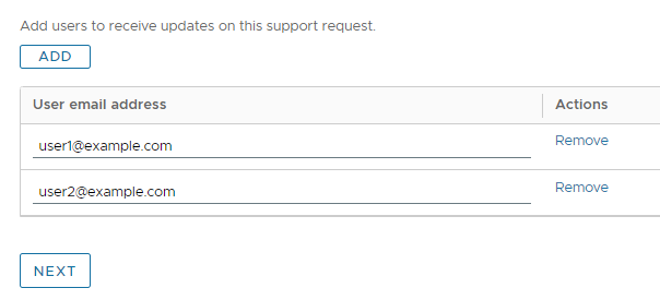 Screenshot dieses Schritts mit zwei hinzugefügten E-Mail-Adressen. Screenshot dieses Schritts mit zwei hinzugefügten E-Mail-Adressen.