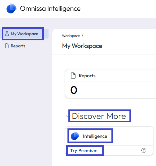 Um auf Testversionen zuzugreifen, beginnen Sie mit der Premium-Version von Intelligence.