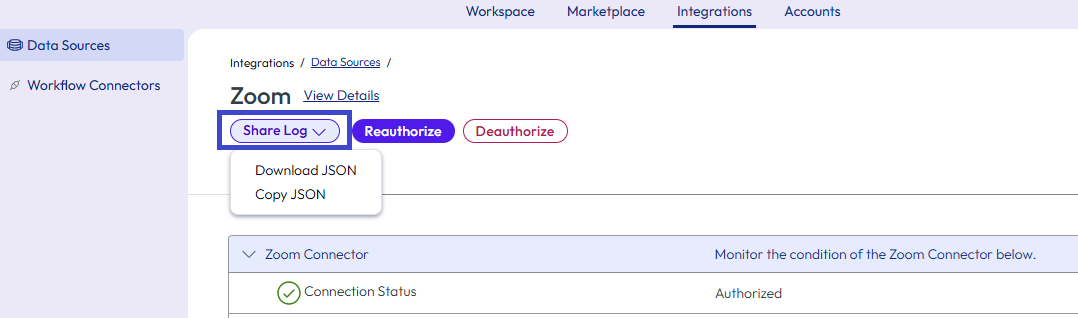 Verwenden Sie die Protokolldatei zur Fehlerbehebung von Ereignissen zusammen mit den Informationen in den Dashboards.