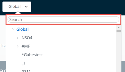 Zeigt, wie Sie eine Suche nach einer Organisationsgruppe oder OG durchführen.