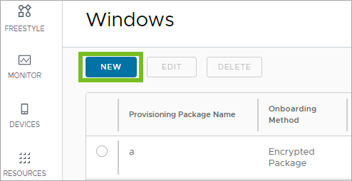 So erstellen Sie ein Provisioning-Paket: