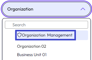 Busque la organización con el escudo y la palabra "Management" (Administración).