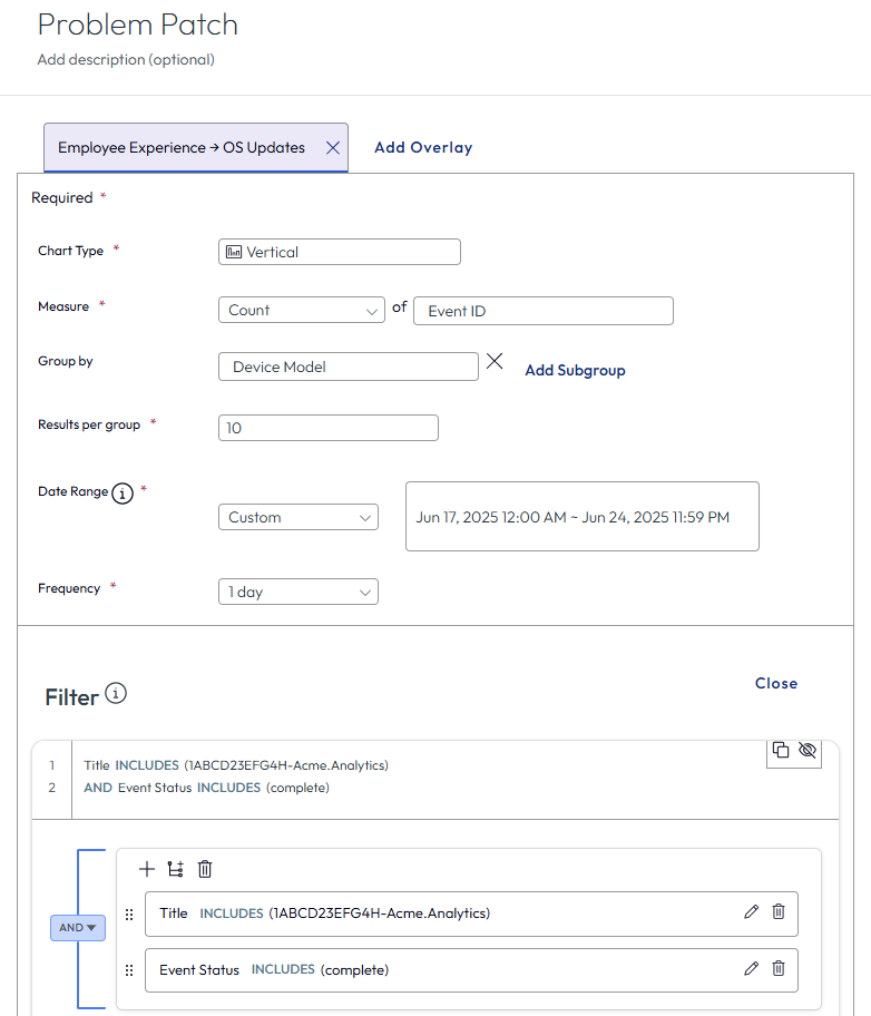 Las configuraciones de widget para las secciones Visualización de datos y Filtro. Las configuraciones de widget para las secciones Visualización de datos y Filtro.