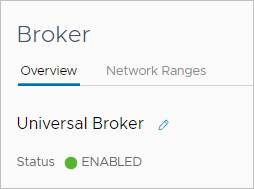 Página del agente con Universal Broker habilitado.