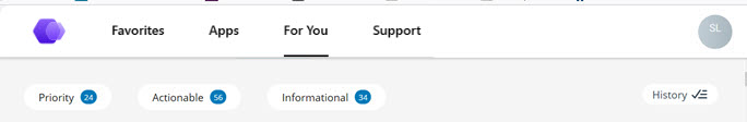Notificaciones de la página Para ti con componentes etiquetados