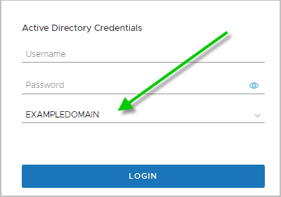 The Active Directory Login screen in the Horizon Cloud authentication workflow.