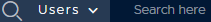 Screenshot of the search icon used in console for Horizon Cloud.