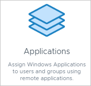 New Assignment start screen with arrow pointing to Applications icon
