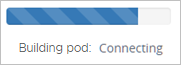 Horizon Cloud on Microsoft Azure: Screenshot of the Getting Started screen showing the pod in Building pod: Connecting stage. Horizon Cloud on Microsoft Azure: Screenshot of the Getting Started screen showing the pod in Building pod: Connecting stage.