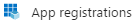 App Registrations menu item in the Microsoft Azure portal's Azure AD submenu