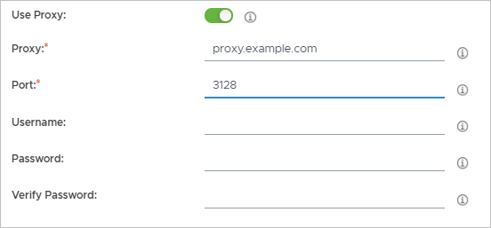 The required proxy-related fields filled in