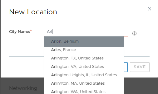 Screenshot of the City Name field and our initial typing in the letters Arl.