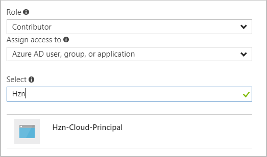 Screenshot of the Azure portal's Add permissions screen with Owner role selected and searching for the service principal.