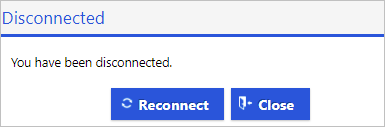 Screenshot of the Bastion disconnect message where you click Close to close the connection until the machine is up and running.