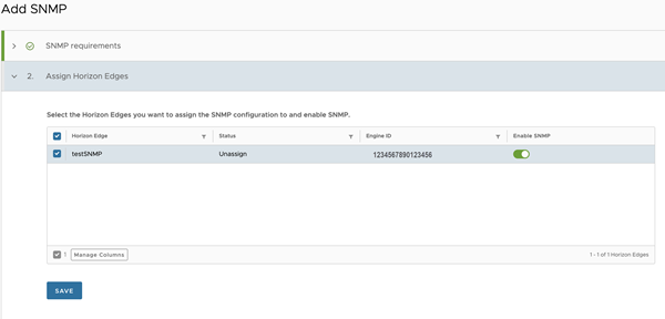 Capture d'écran de l'assistant Ajouter un protocole simple de gestion de réseau, étape 2.