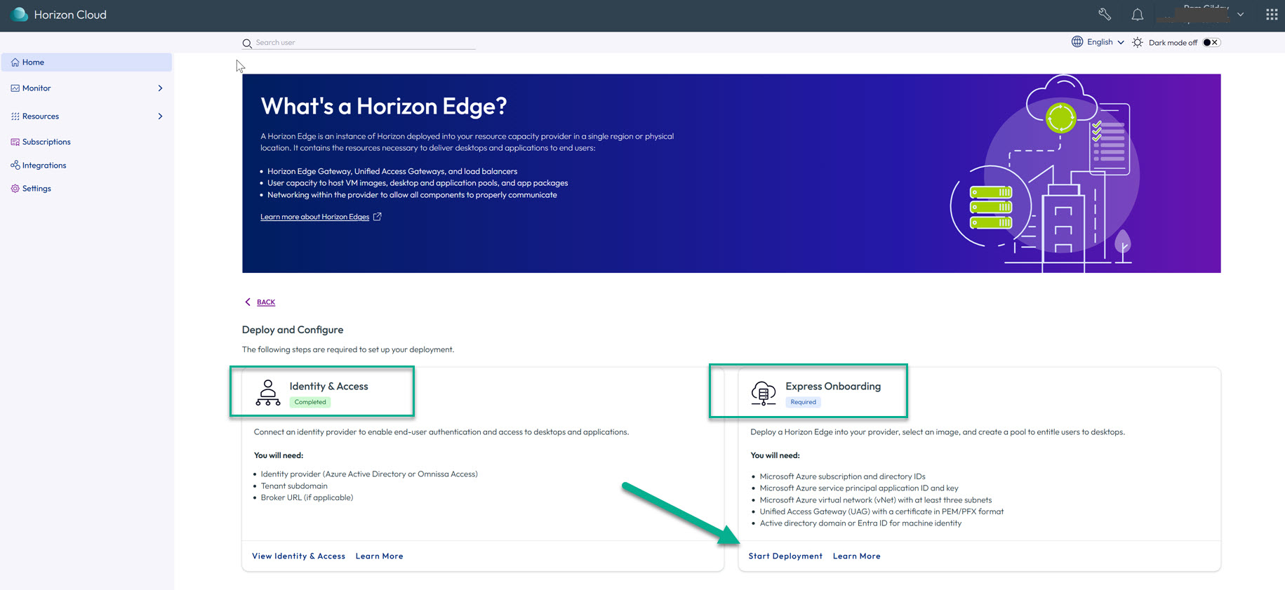 Azure のオンボーディング
