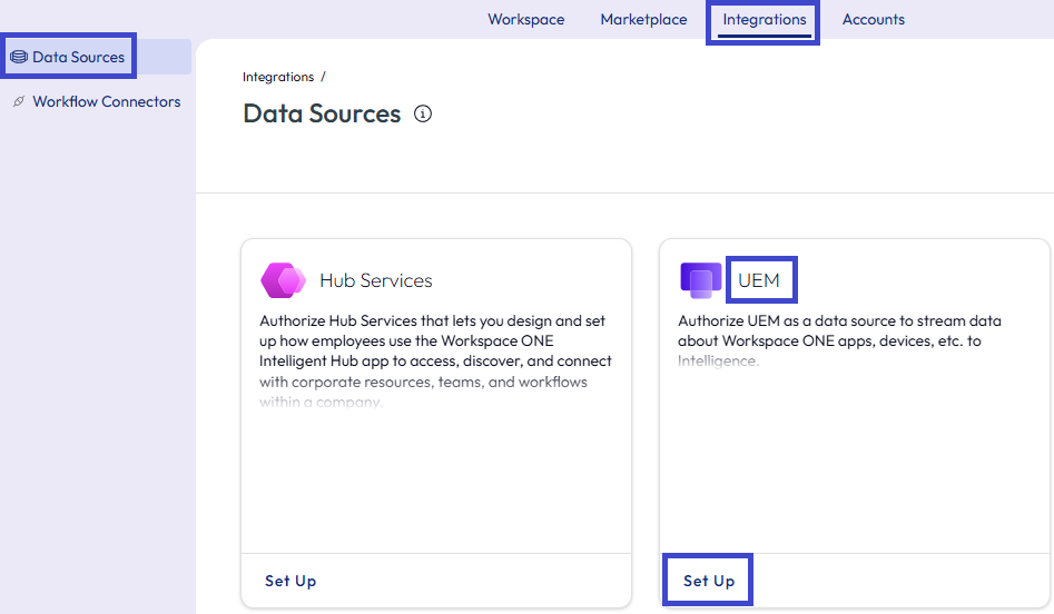 Workspace ONE UEM が Intelligence とデータを共有することを許可します。 Workspace ONE UEM が Intelligence とデータを共有することを許可します。