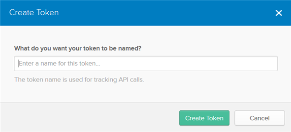 [Create Token] ウィンドウ