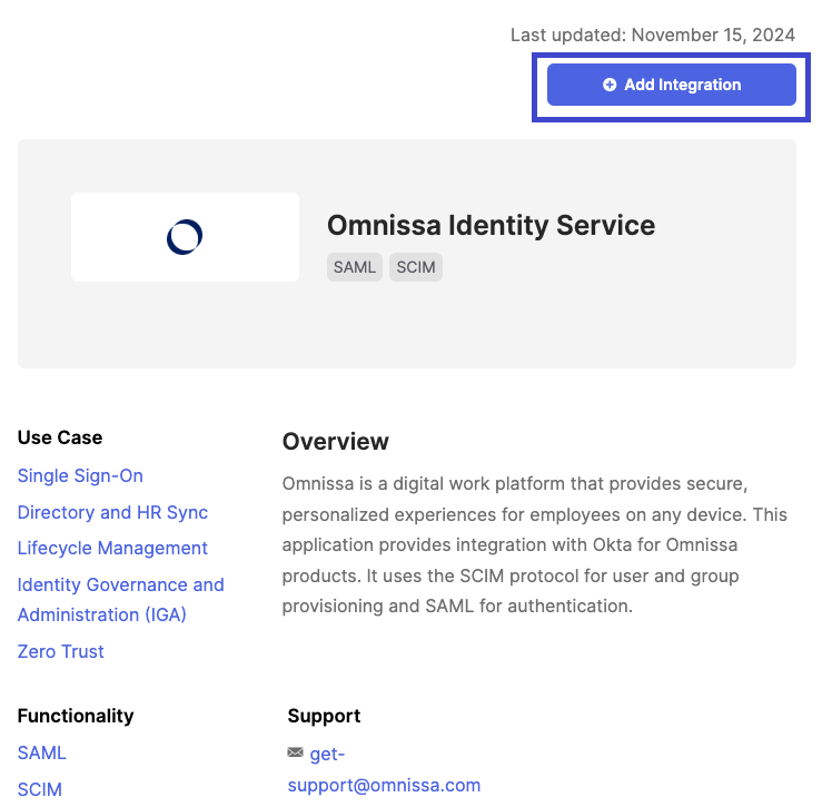 Okta 애플리케이션 카탈로그에 서비스를 추가합니다. Okta 애플리케이션 카탈로그에 서비스를 추가합니다.