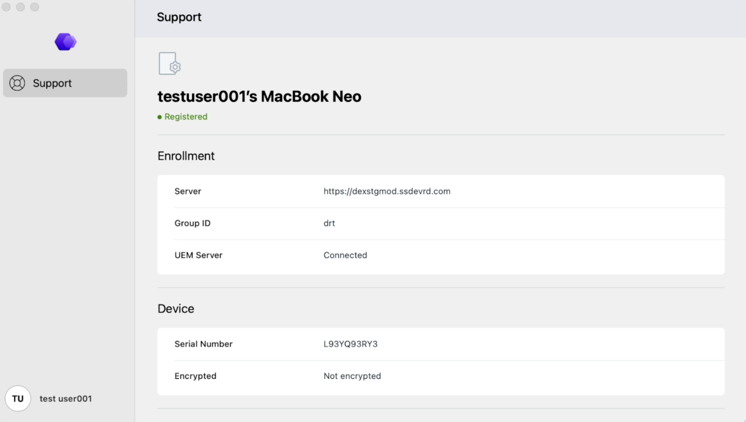Log verification for silent registration