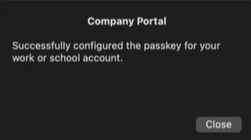 Passkey configuration