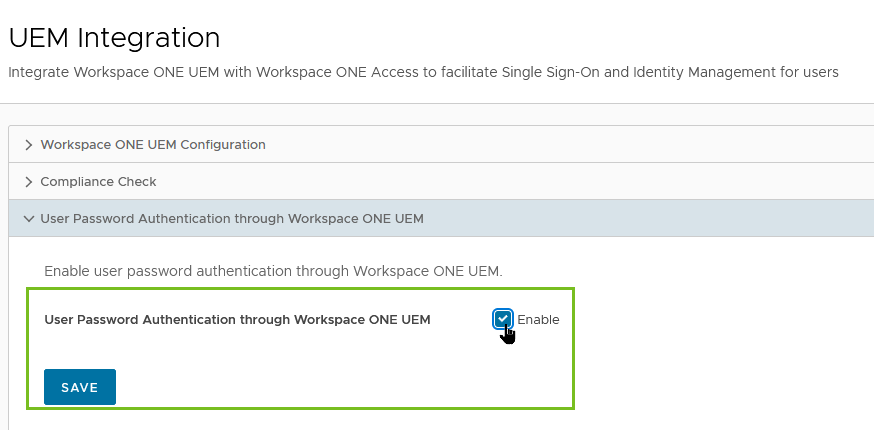 Atualizar a autenticação de senha do usuário no console de Omnissa Access após a atualização do ACC