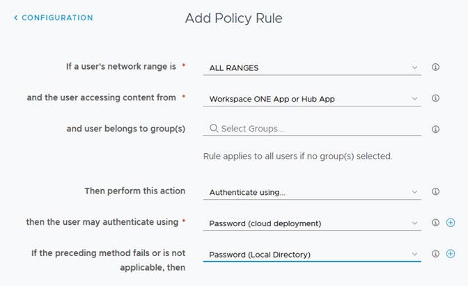 Screenshot of Add Policy Rule page Screenshot of Add Policy Rule page