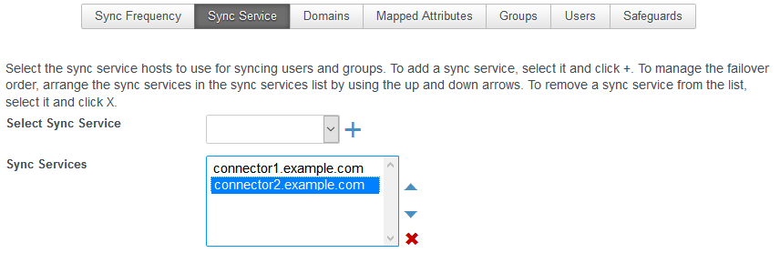 Sync Service page Sync Service page