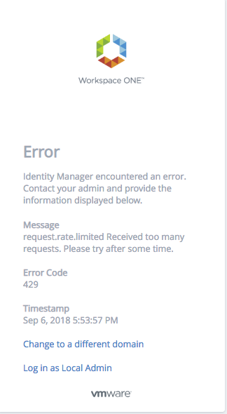 Login screen error message Login screen error message