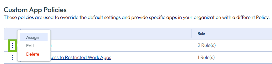 Select Assign from 3-dot menu