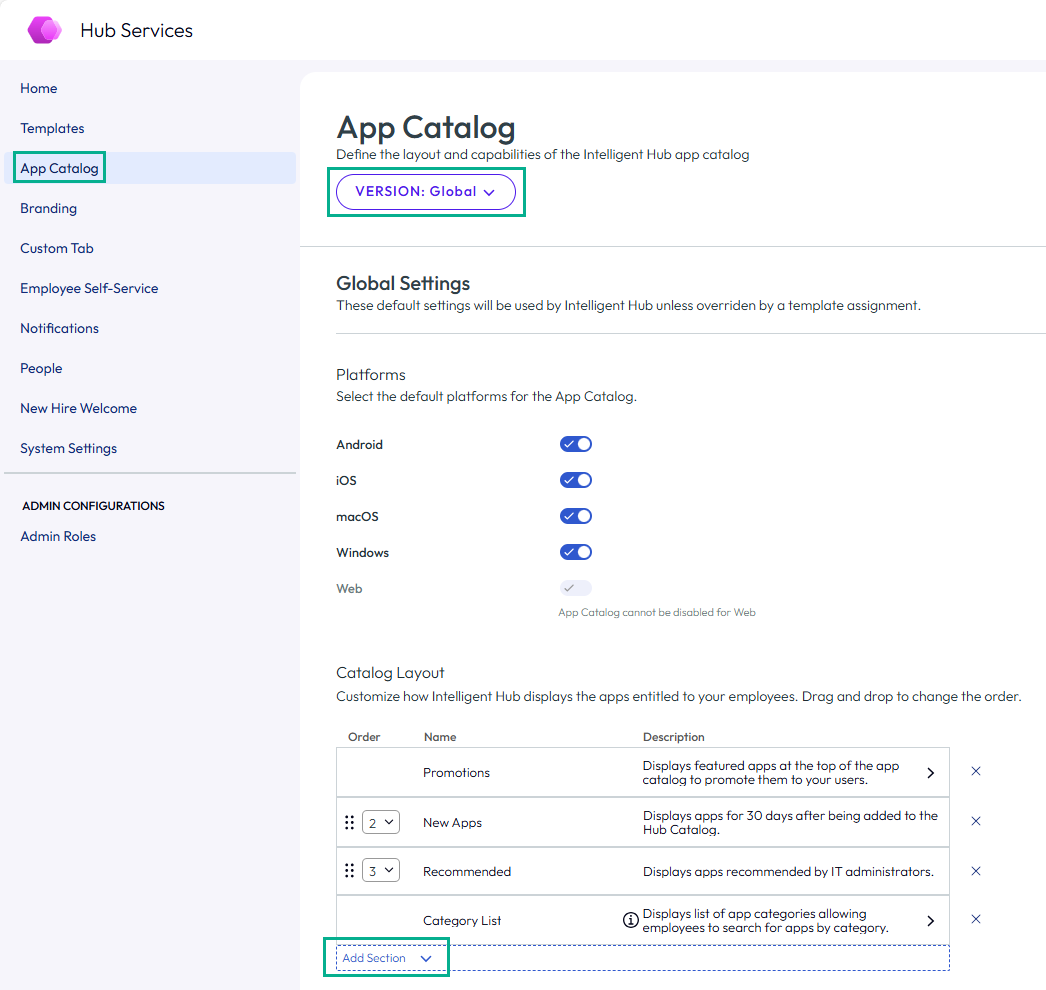Hub Services App Catalog Add Quick Action Hub Services App Catalog Add Quick Action