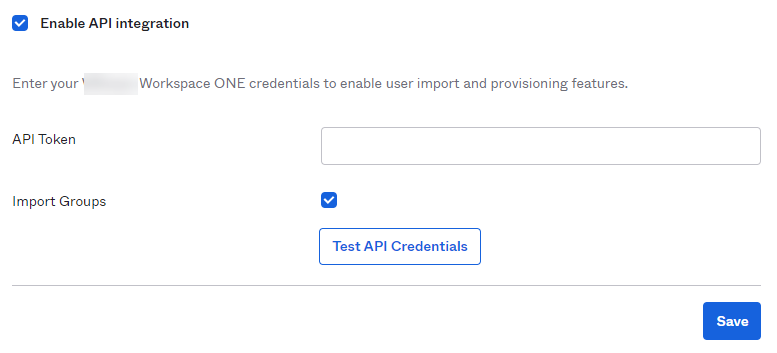 Select Enable API integration