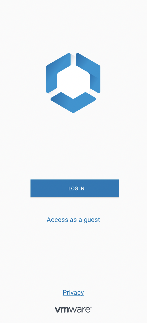 This screenshot shows the user device with the guest checkout button.