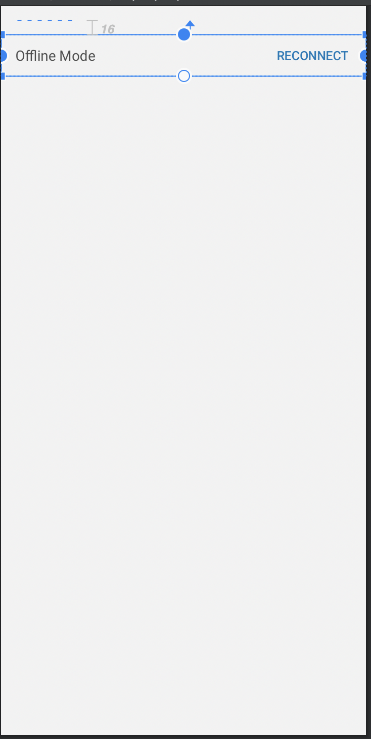 This screenshot shows you how the offline banner looks on your devices. You can change the banner text and button text.