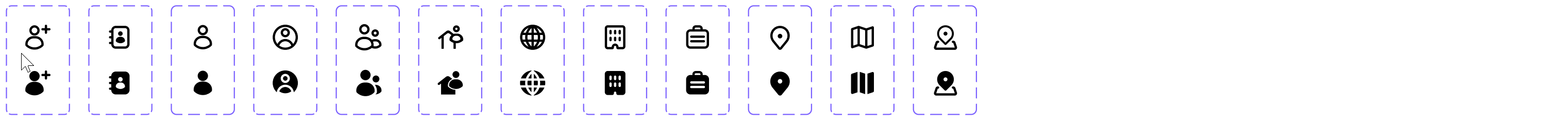 This screenshot is a group of social icons available.