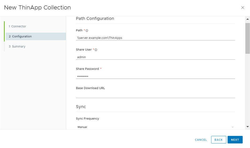 Configuration page Configuration page
