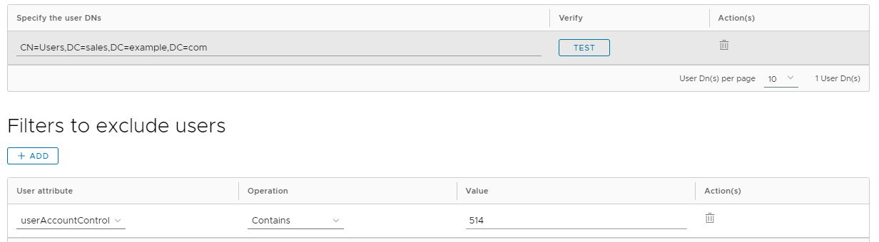 userAccountControl contains 514. userAccountControl contains 514.