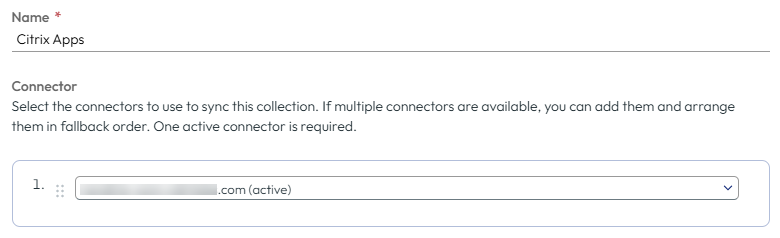 该图显示“新建 Citrix 集合”向导的“连接器”页面。